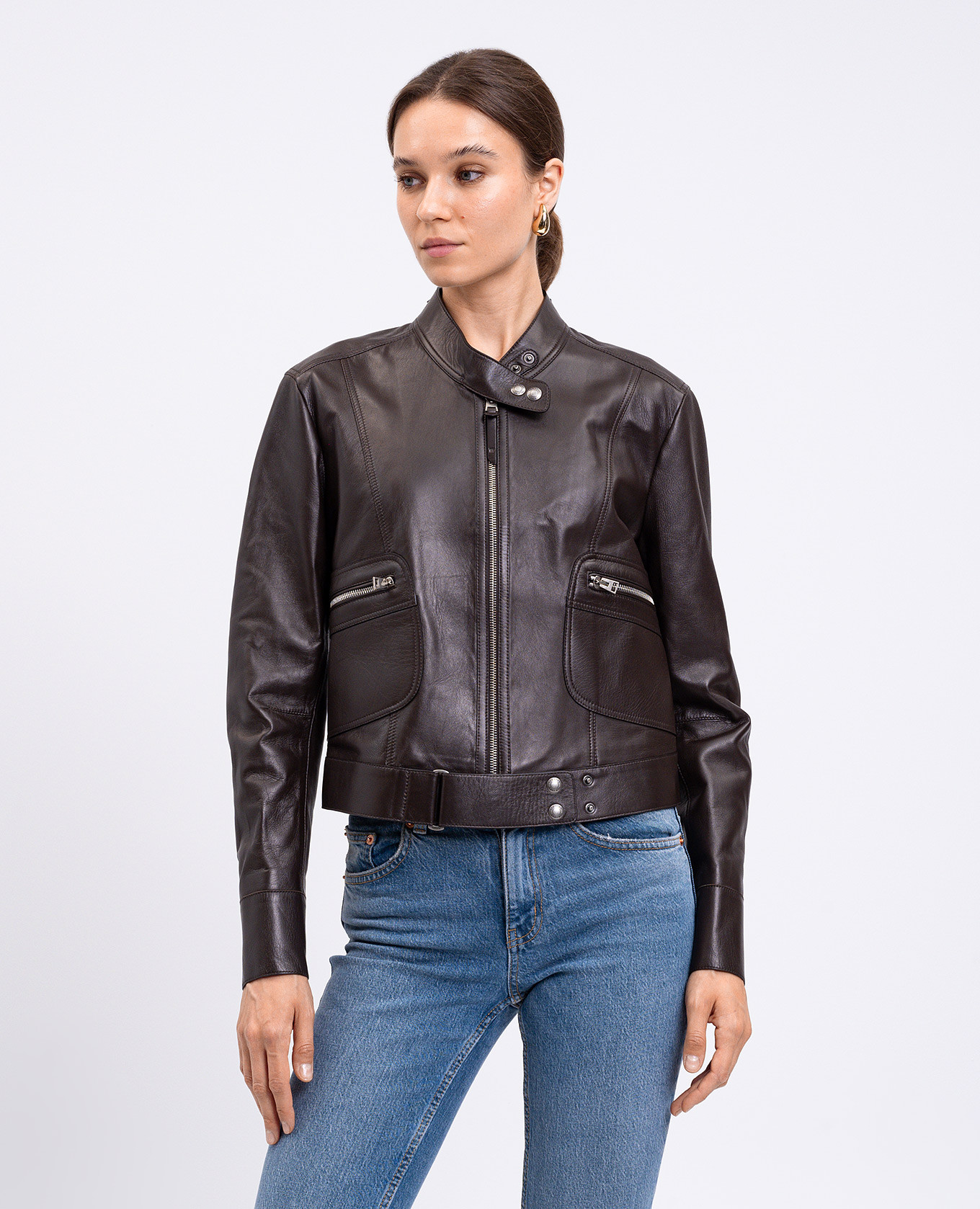 

Brown leather jacket Tom Ford
