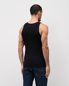 Tom Ford Black ribbed T-shirt with logo patch T4D101210
