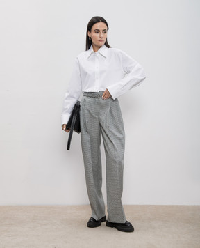 Jil Sander Gray checkered wool pants J02KA0278J40177