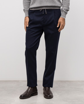 Cashmere&Whiskey Blue pants with wool 02556R0498