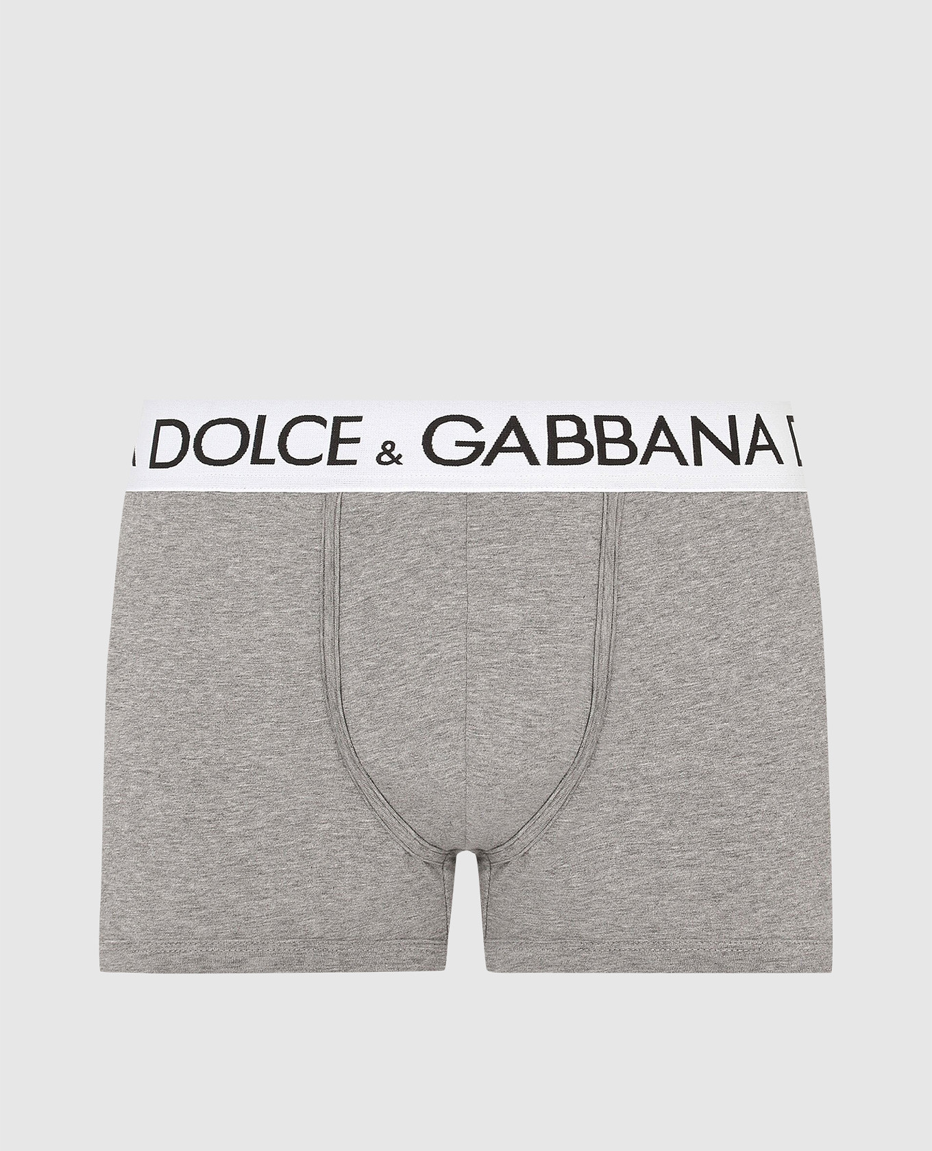 Grey melange boxer briefs with logo Dolce&Gabbana