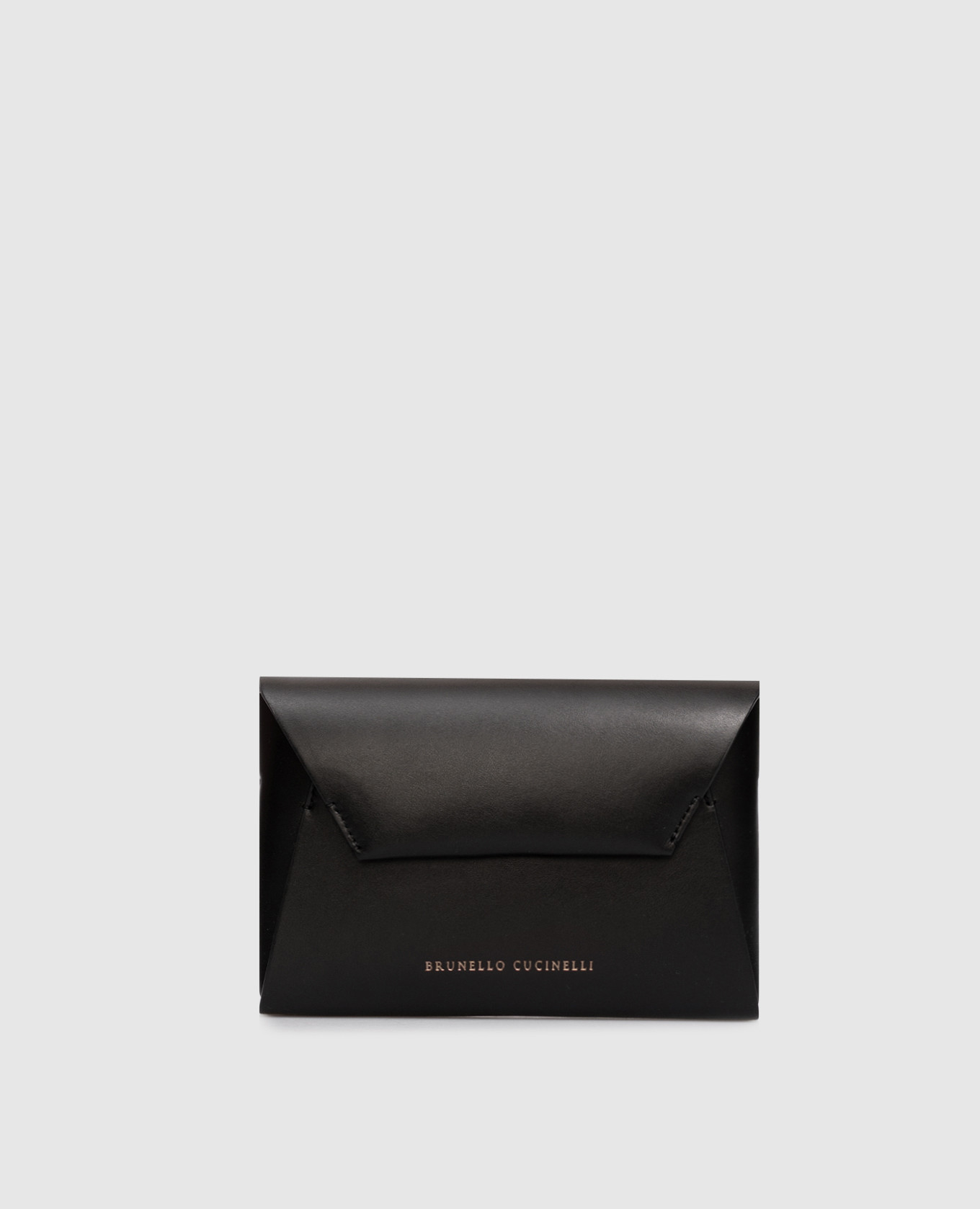 

Black leather Duo clutch Brunello Cucinelli, Brown