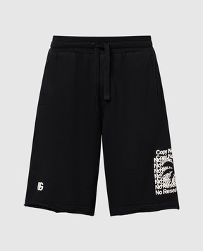 Dolce&Gabbana Black shorts with logo GVUZATG7K1S