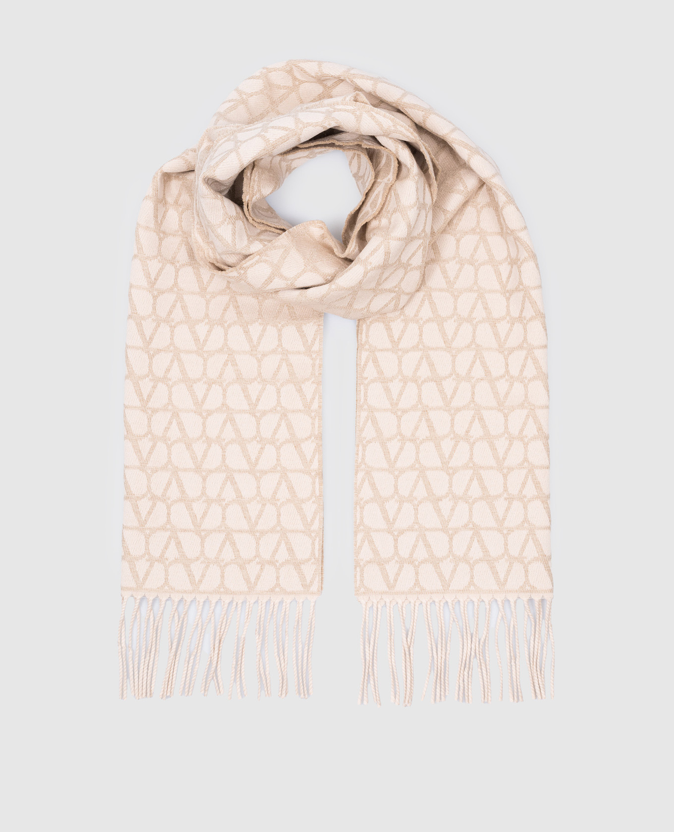 

Toile Iconographe beige wool scarf Valentino