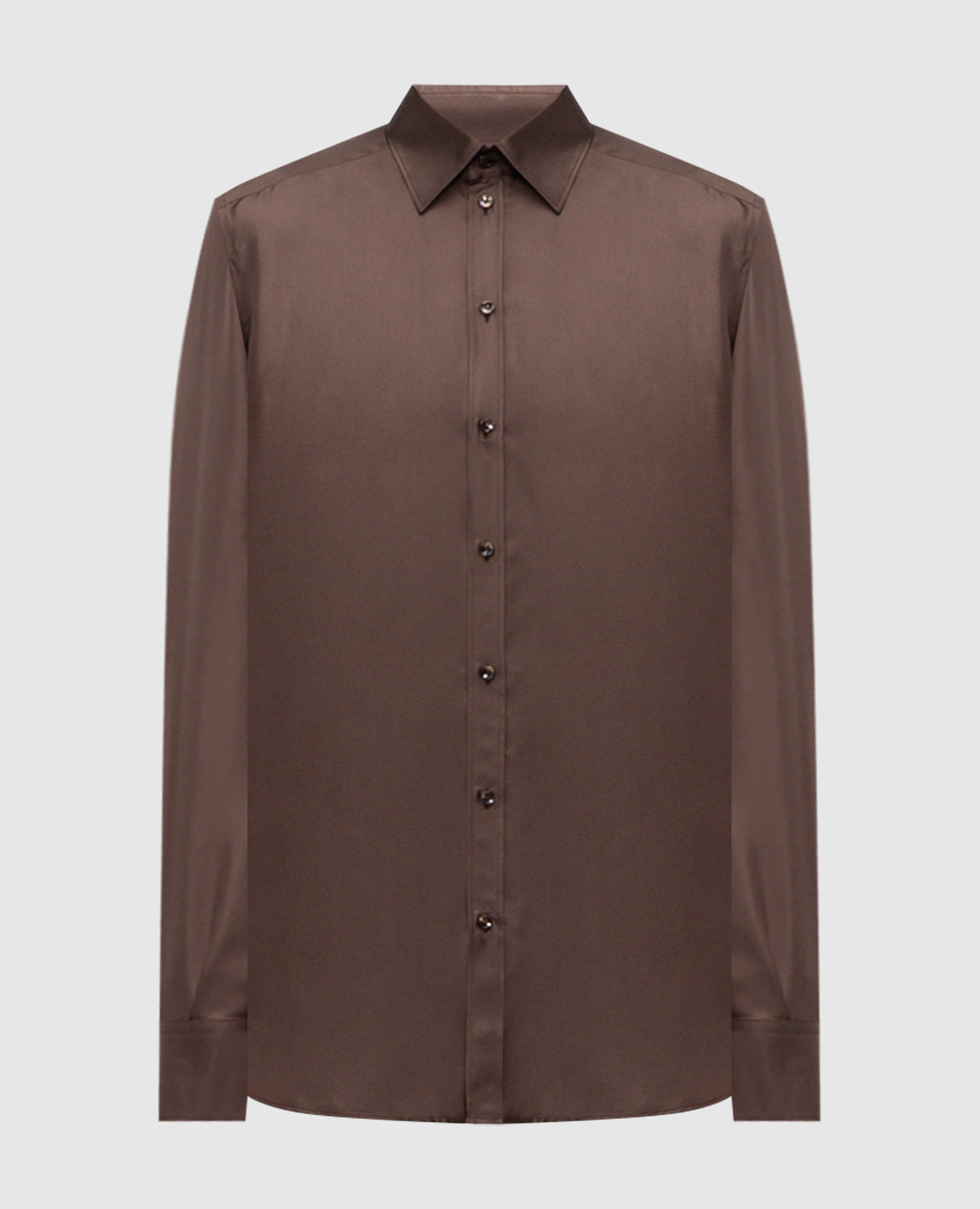 Brown silk shirt Dolce&Gabbana