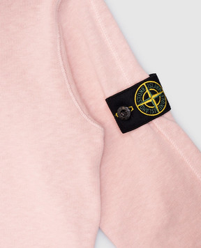 Stone Island Children's pink hoodie with logo patch K1S166100003S006068