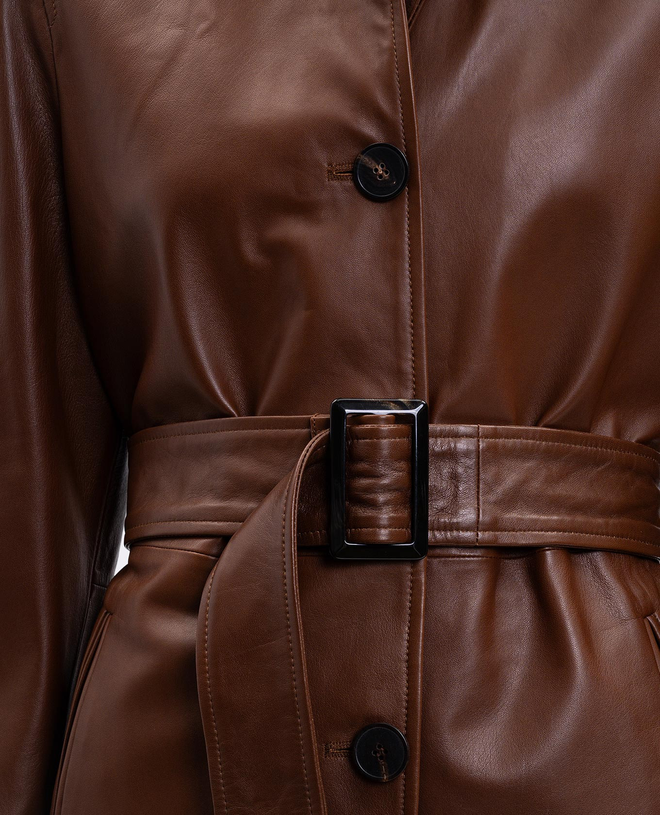 

Brown leather jacket TOLMIN Max Mara