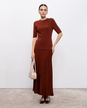 Gabriela Hearst Brown Andrius wool top 4259903A002