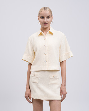 Simkhai Khloe yellow tweed shirt 3252204SW