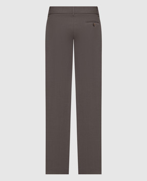 Brunello Cucinelli Gray wool and silk pants M0W07P6443y