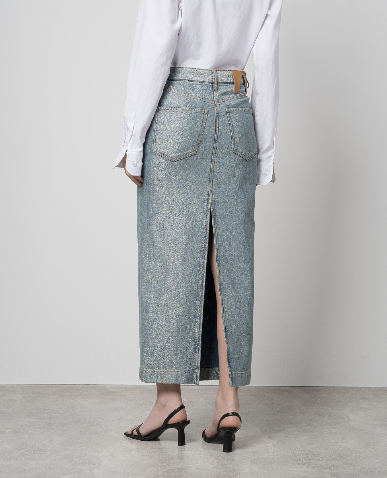 

Erika blue denim skirt with lurex DARKPARK, Light blue