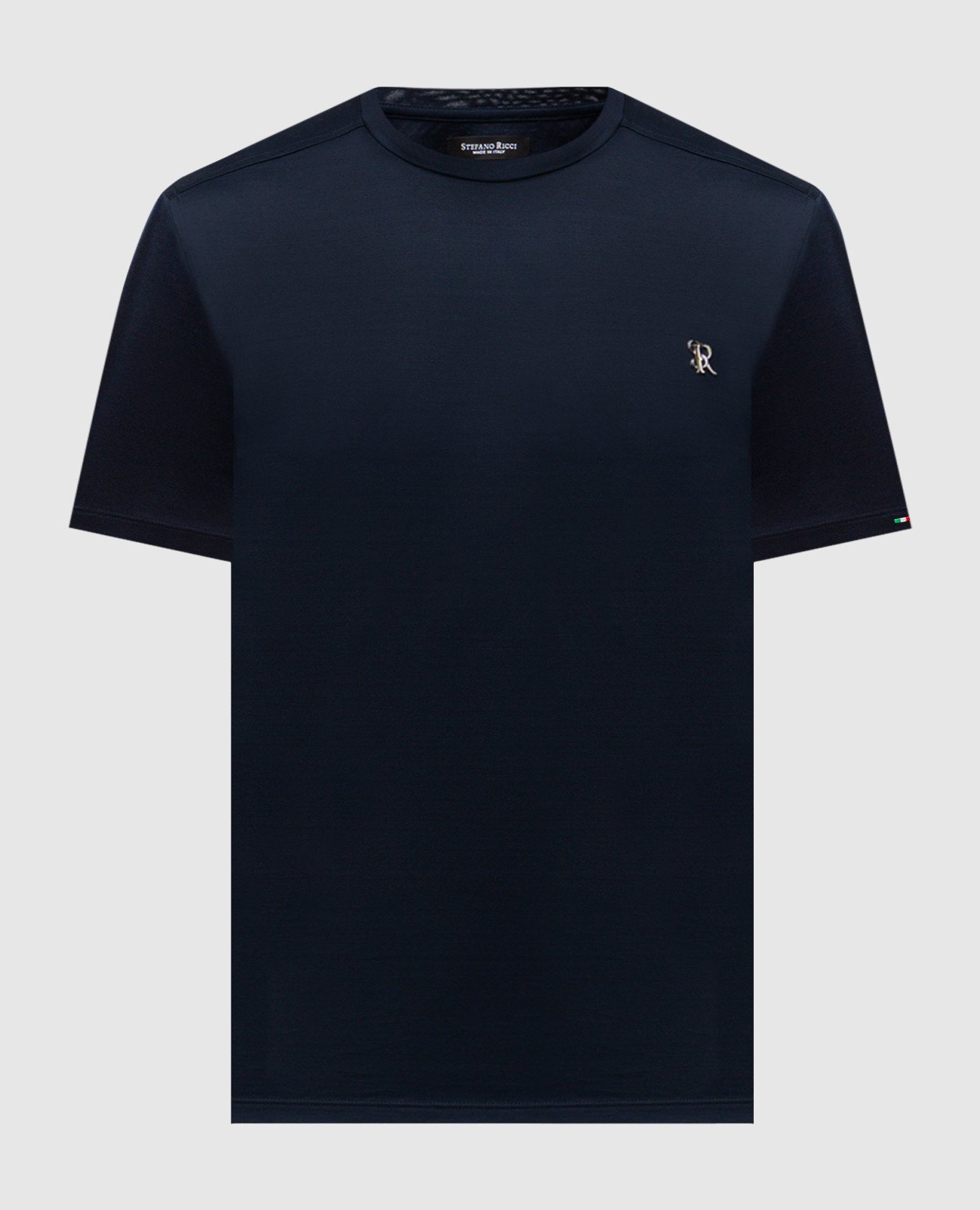 

Blue T-shirt with monogram logo Stefano Ricci