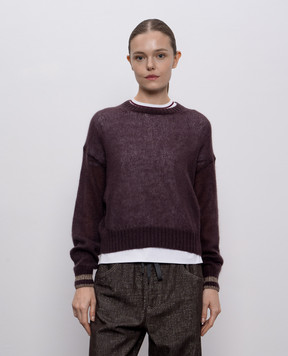 Brunello Cucinelli Brown sweater with wool M2I780110