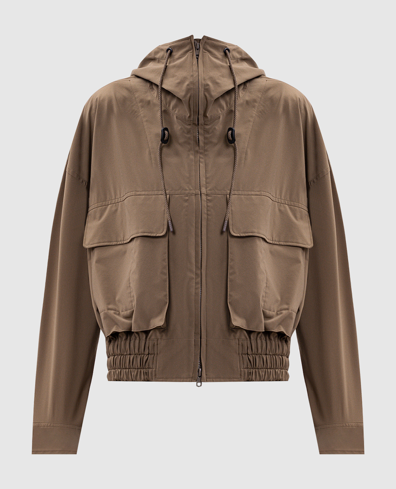 Brown jacket with hood Y`S Yamamoto