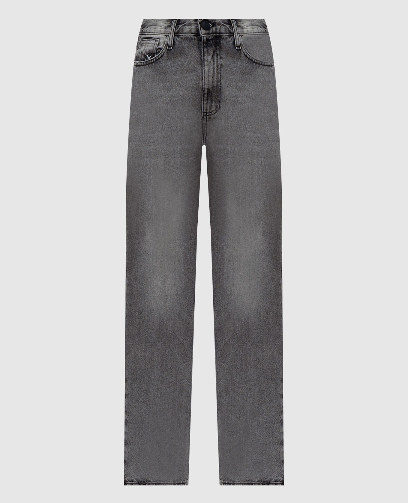 

Gray jeans with metallic monogram logo Ballantyne, Серый