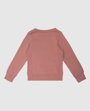 Moncler ENFANT Baby pink sweatshirt with crystal logo emblem J29548G00021899PS810