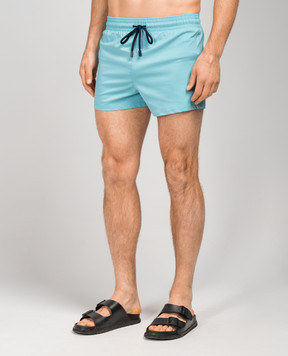 Vilebrequin Blue logo swim shorts MANH9E00