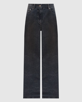 Juun.j Dirty Dying blue corduroy pants JW4X21W50R