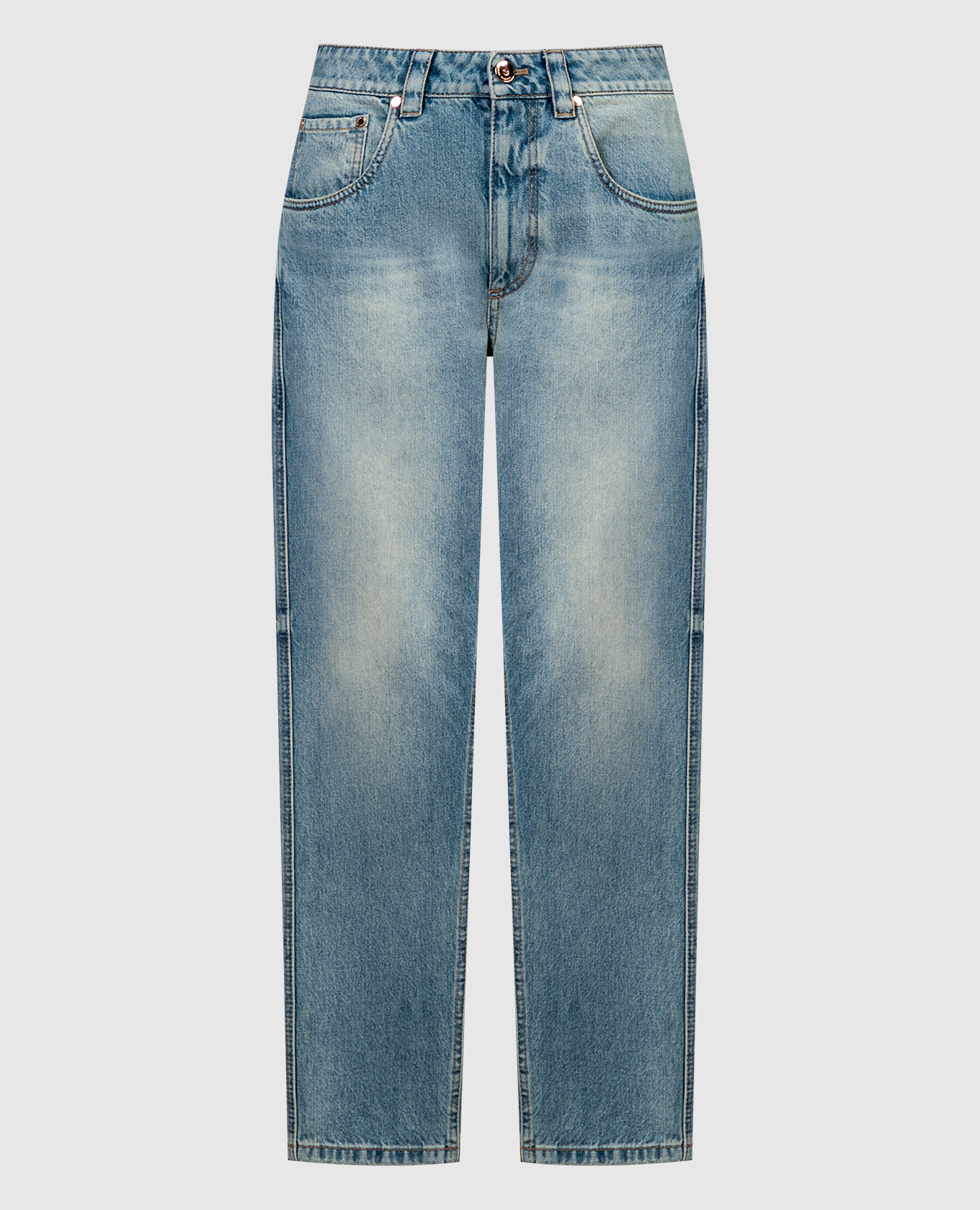 

Blue jeans with monil chain Brunello Cucinelli, Light blue