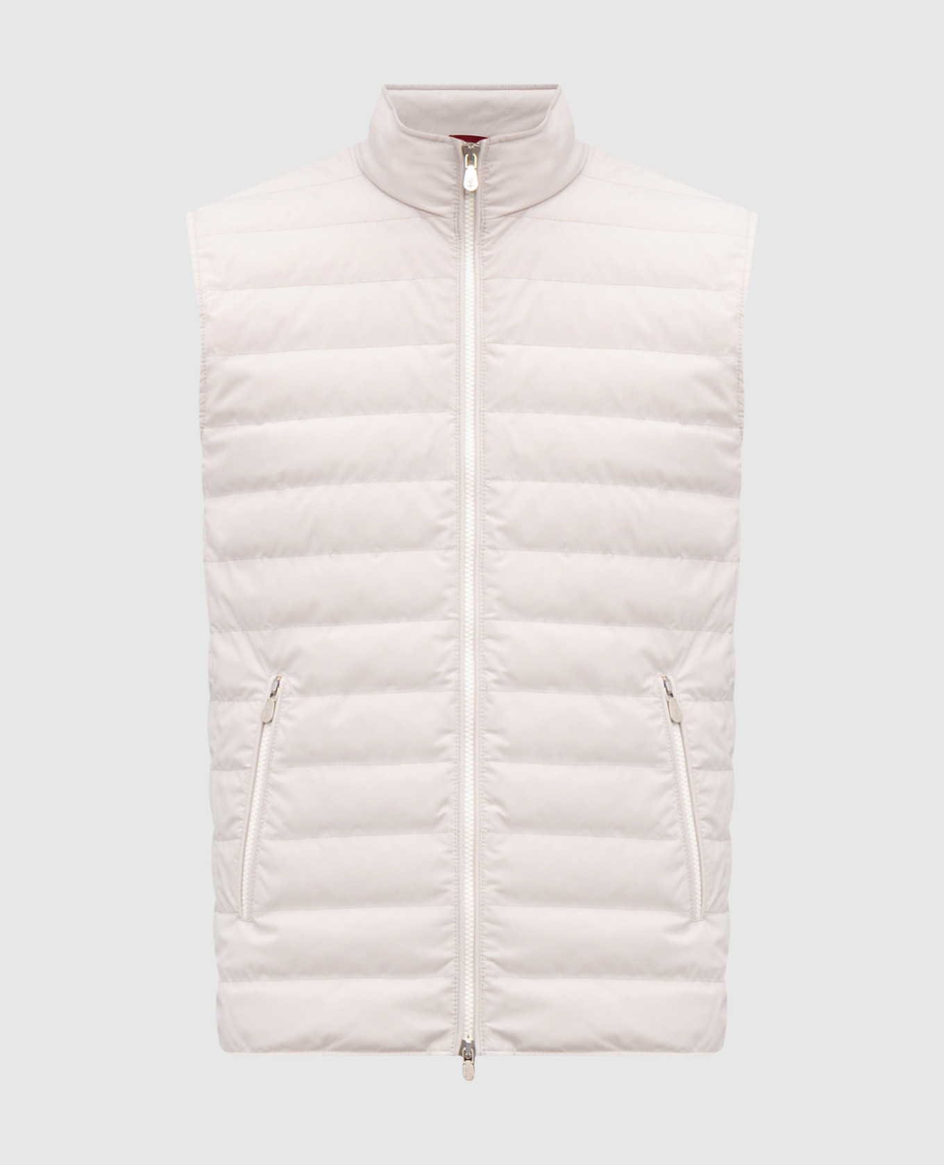 Beige quilted down vest Brunello Cucinelli