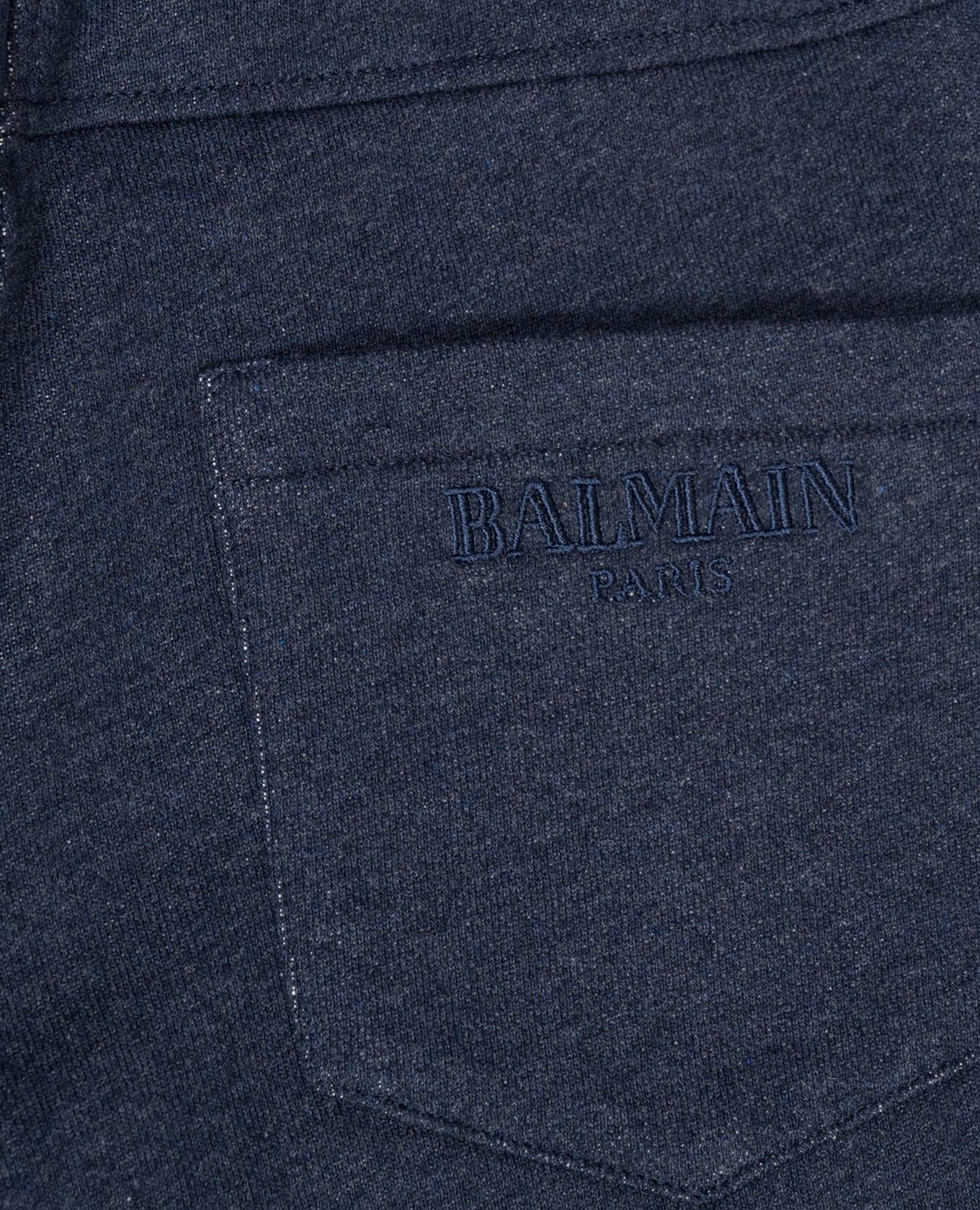 

Children's blue pants with logo embroidery Balmain