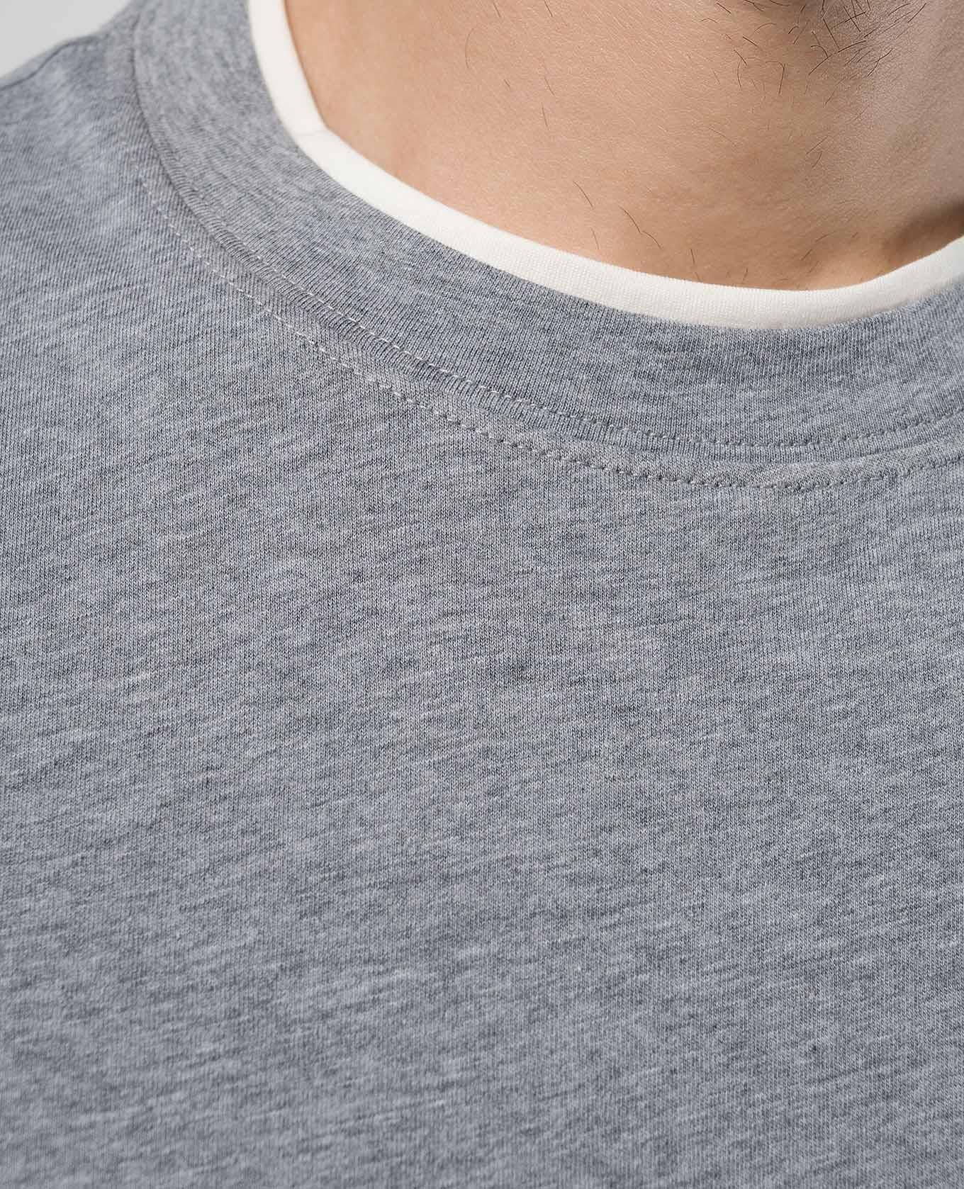 

Gray t-shirt with layering effect Brunello Cucinelli, Grey