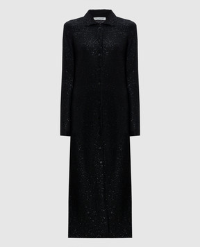 Philosophy di Lorenzo Serafini Black shirt dress with sequins A04885706
