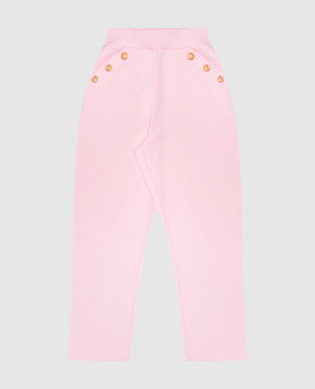 Balmain Children's pink sweatpants with branded rivets BW6A20Z0114
