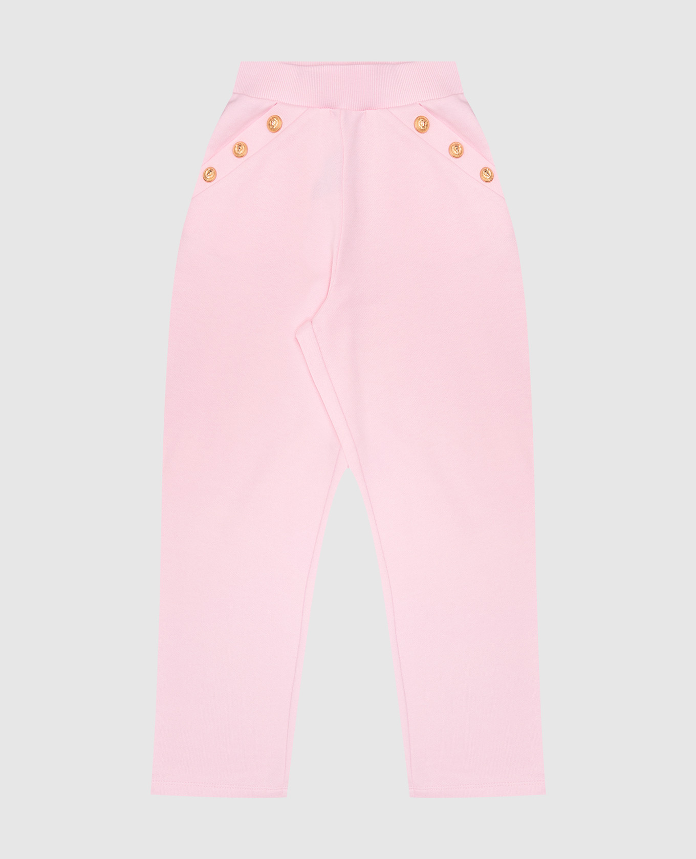 

Children's pink sweatpants with branded rivets Balmain