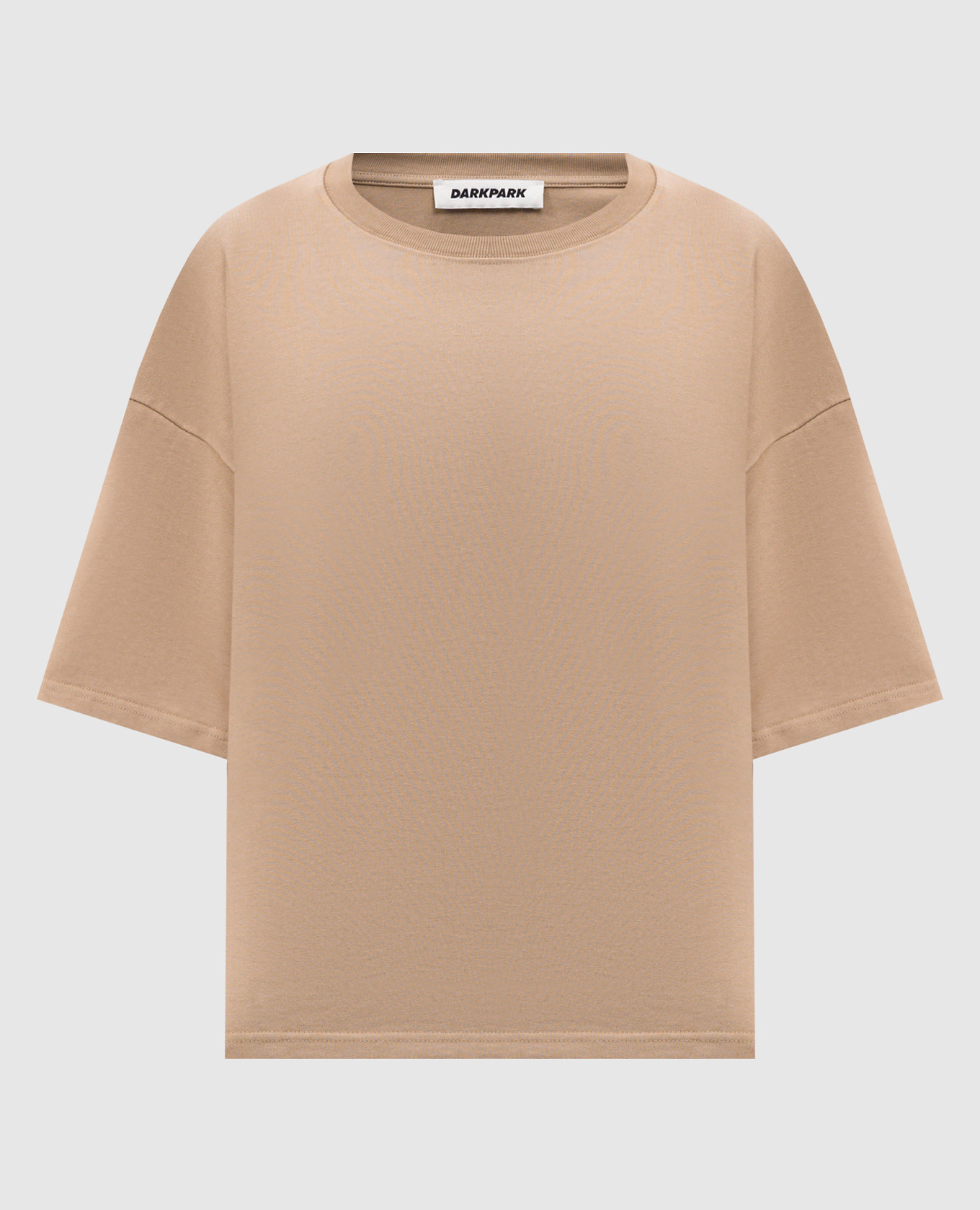 DOYLE beige t-shirt with drape DARKPARK