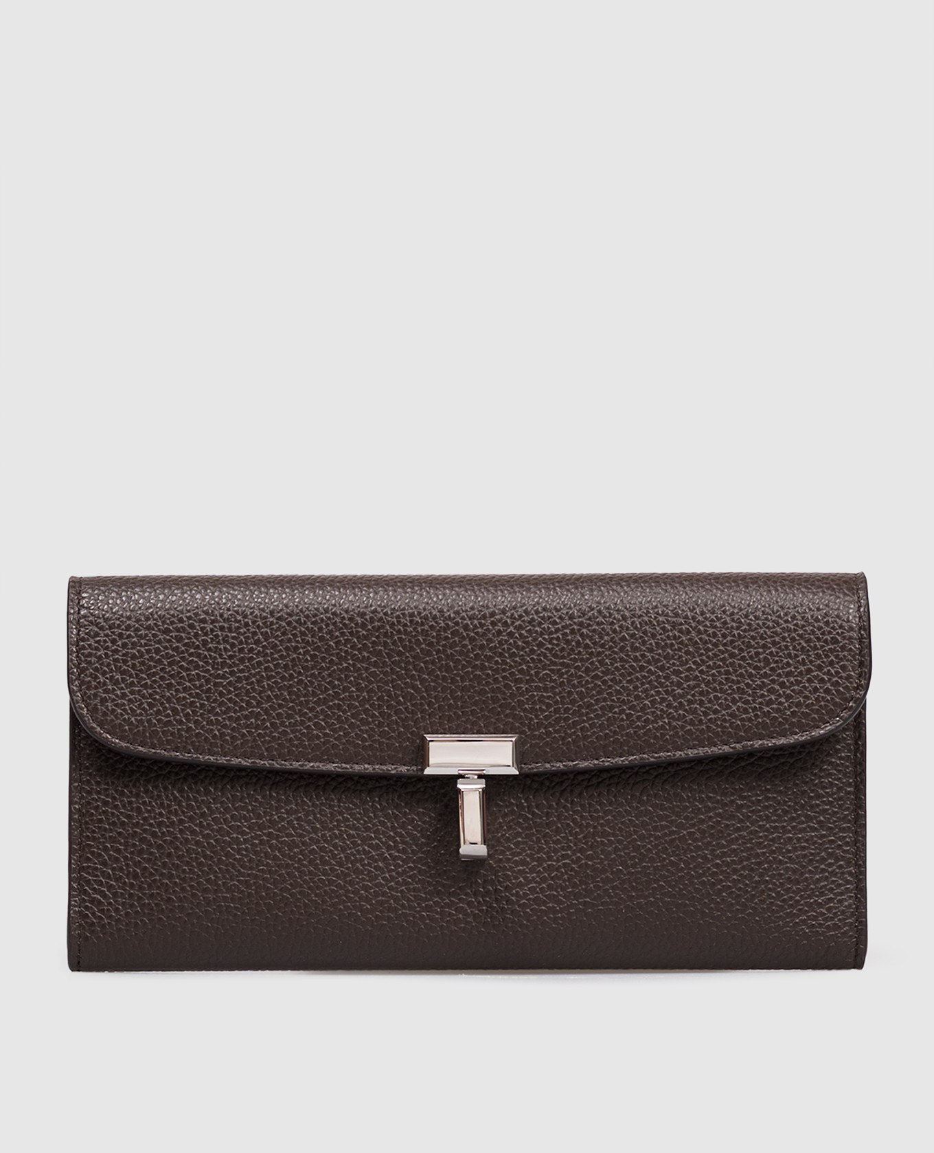 Black leather T-Lock wallet Toteme