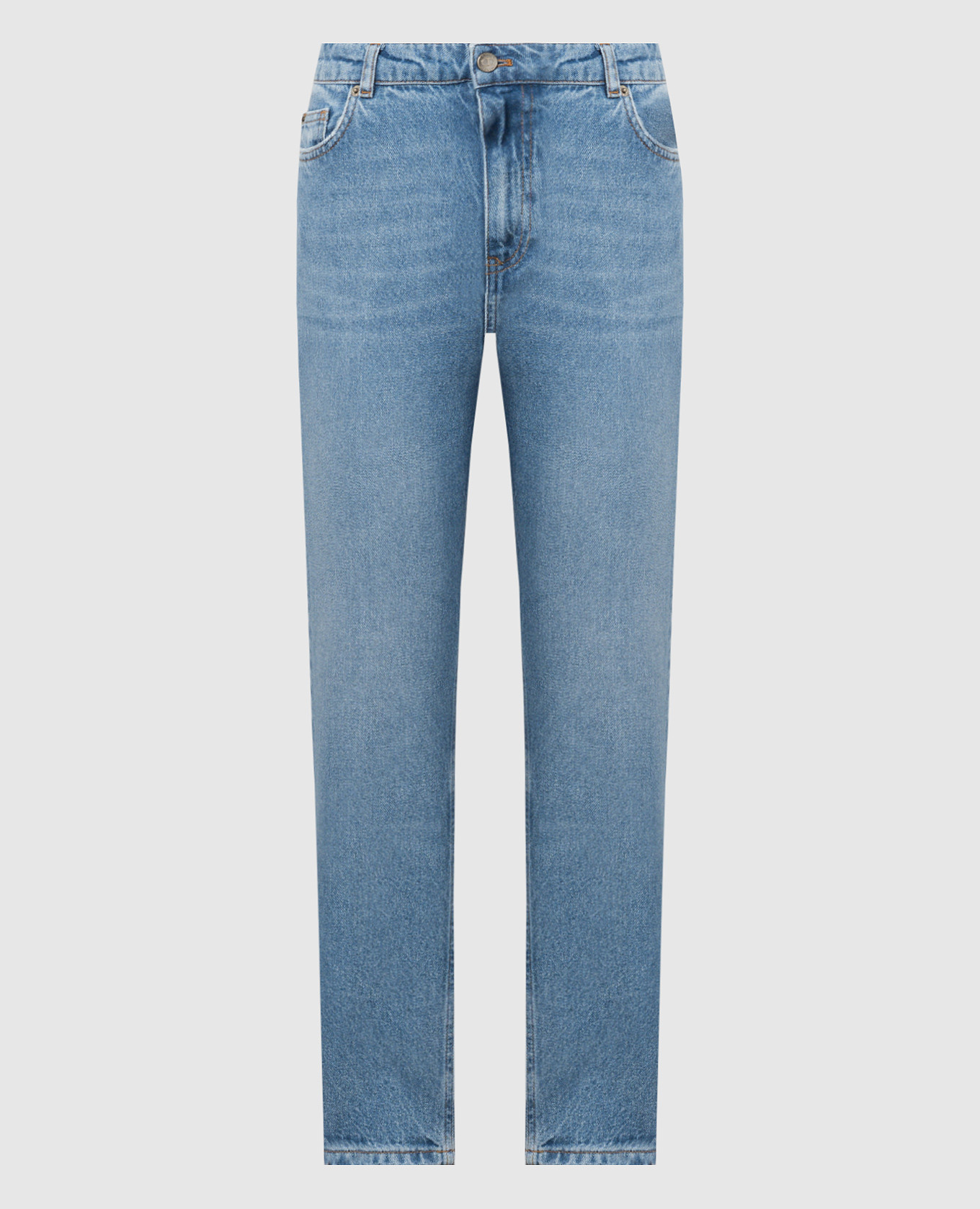 

Blue distressed jeans with logo Twinset