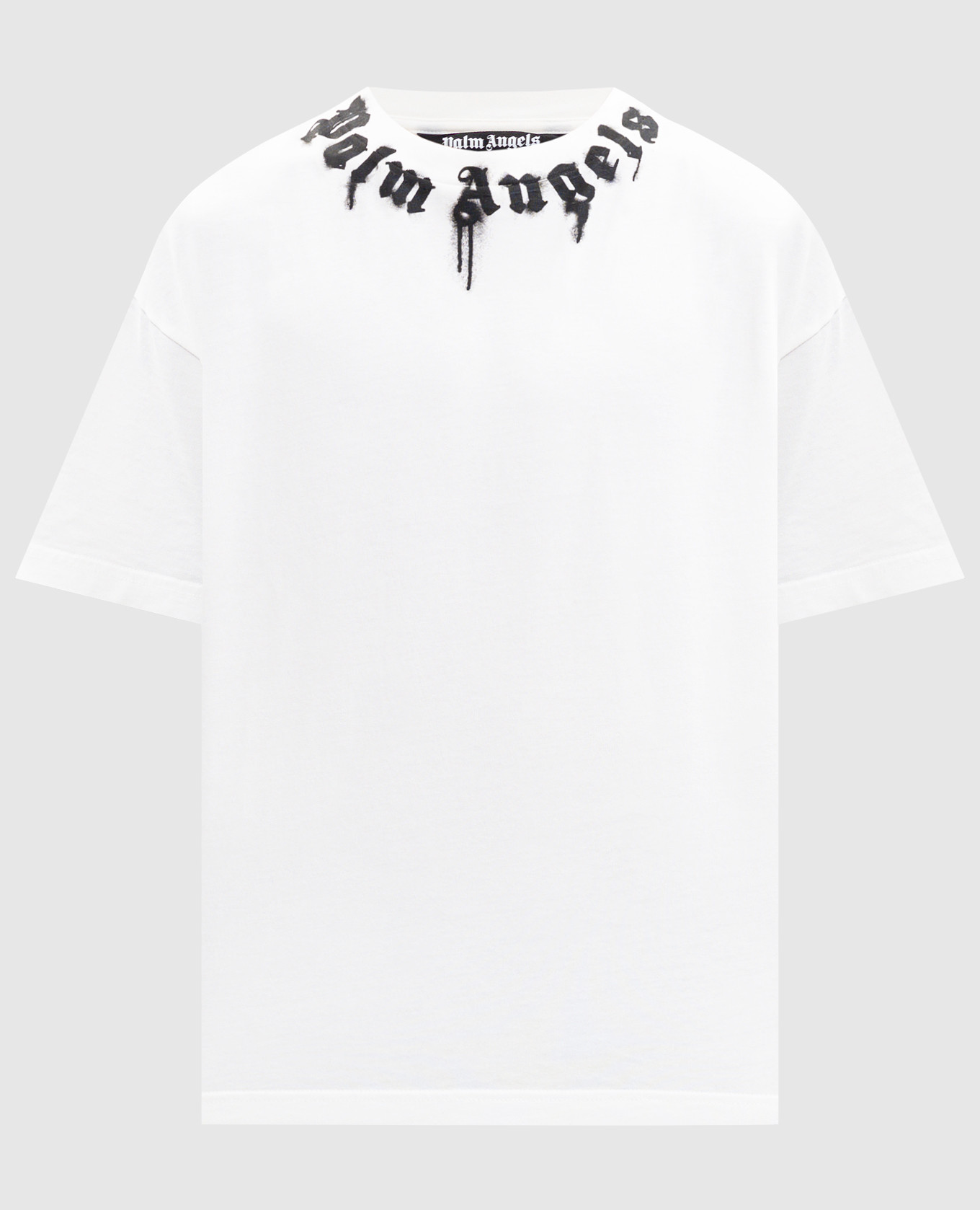 White T-shirt with logo print Palm Angels