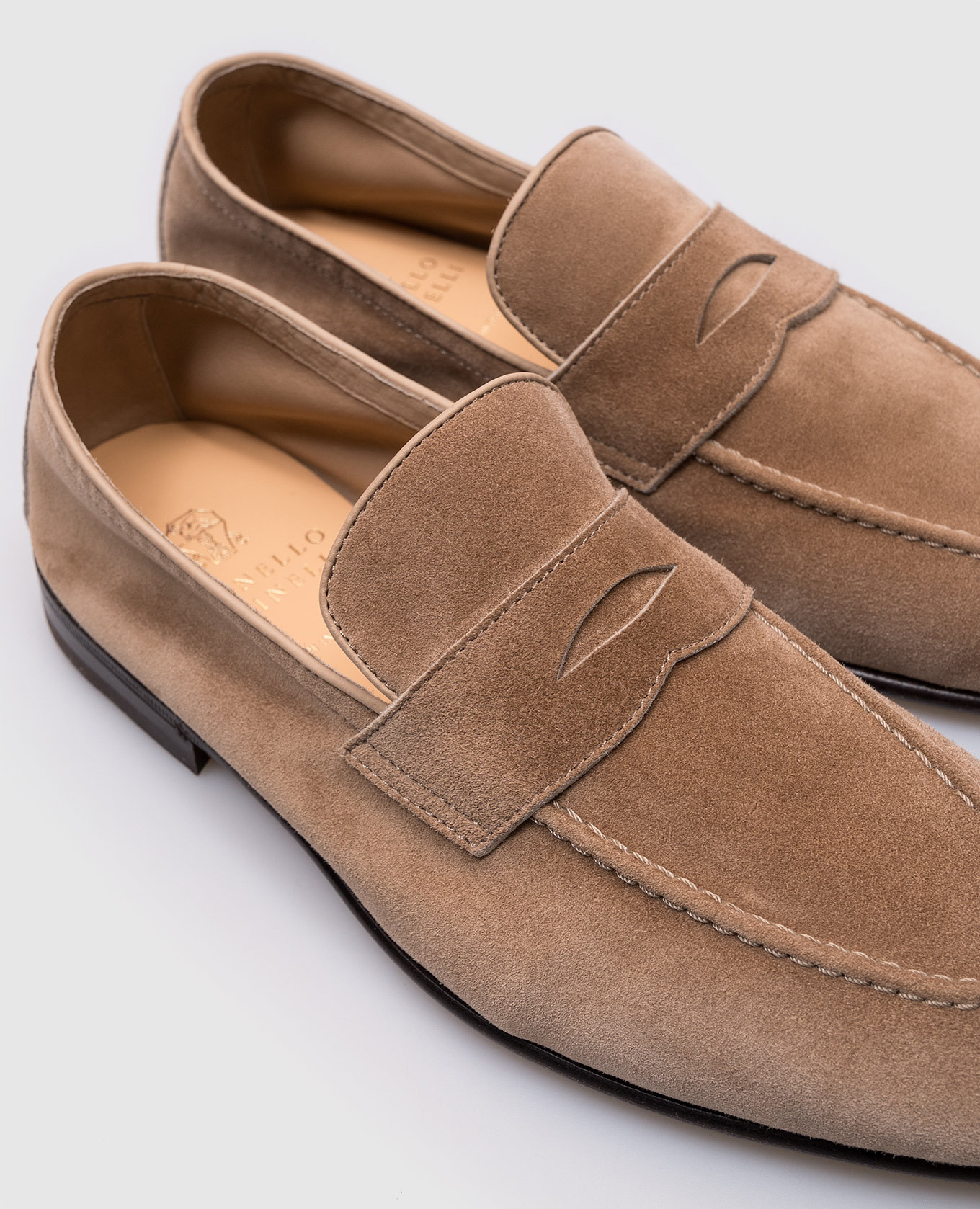 

Beige suede loafers Soft Brunello Cucinelli