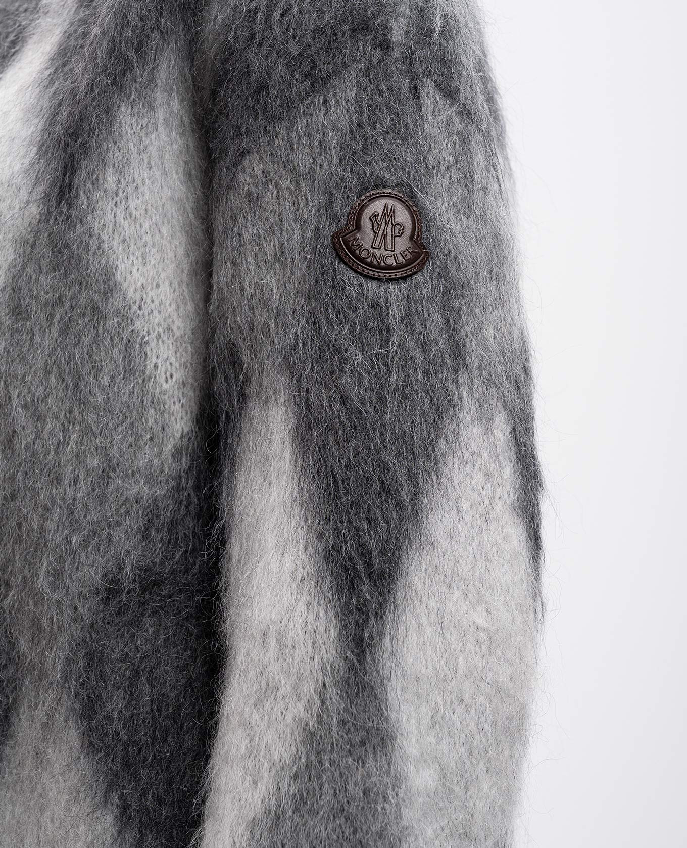 Gray sweater with wool in a geometric pattern Moncler 5