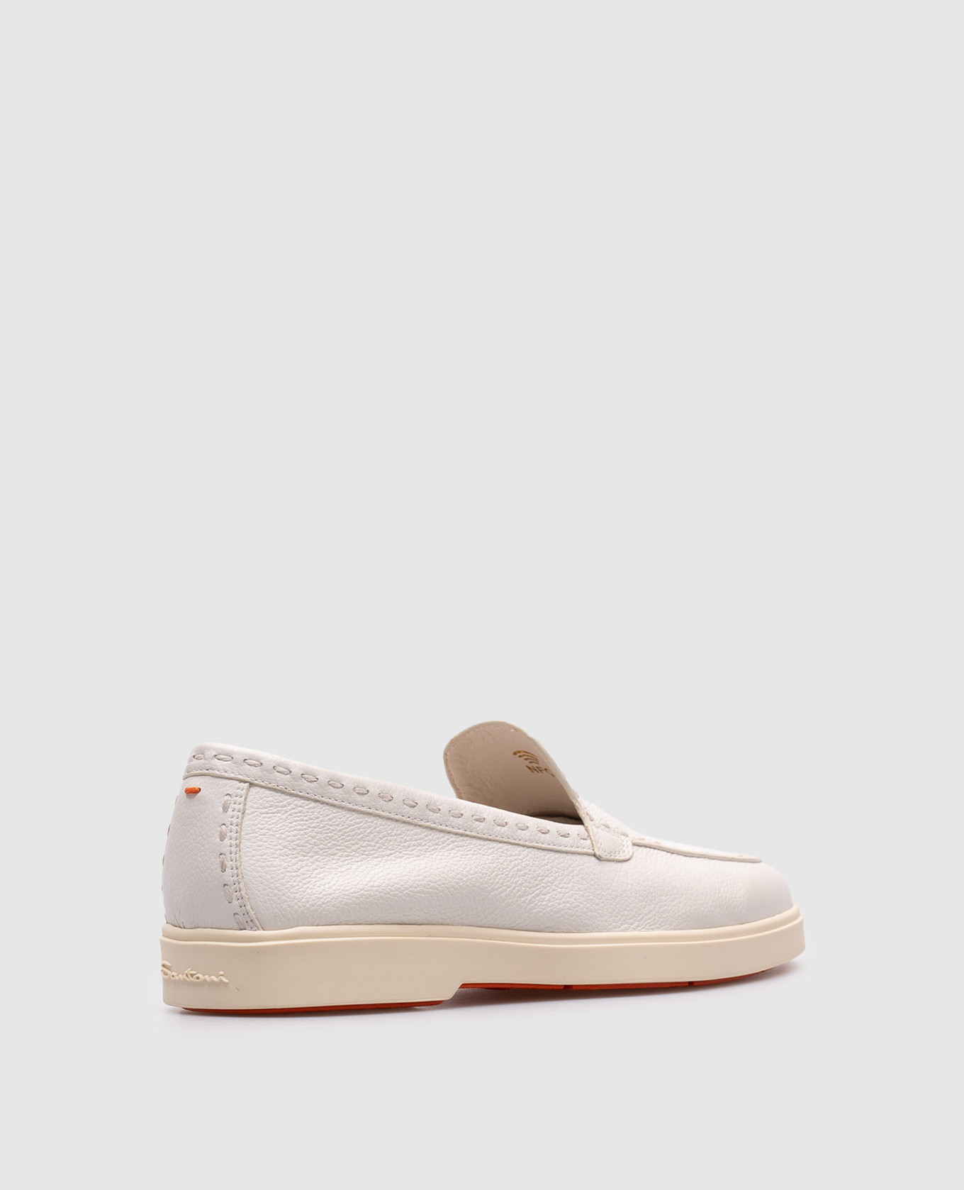 

White leather loafers Santoni