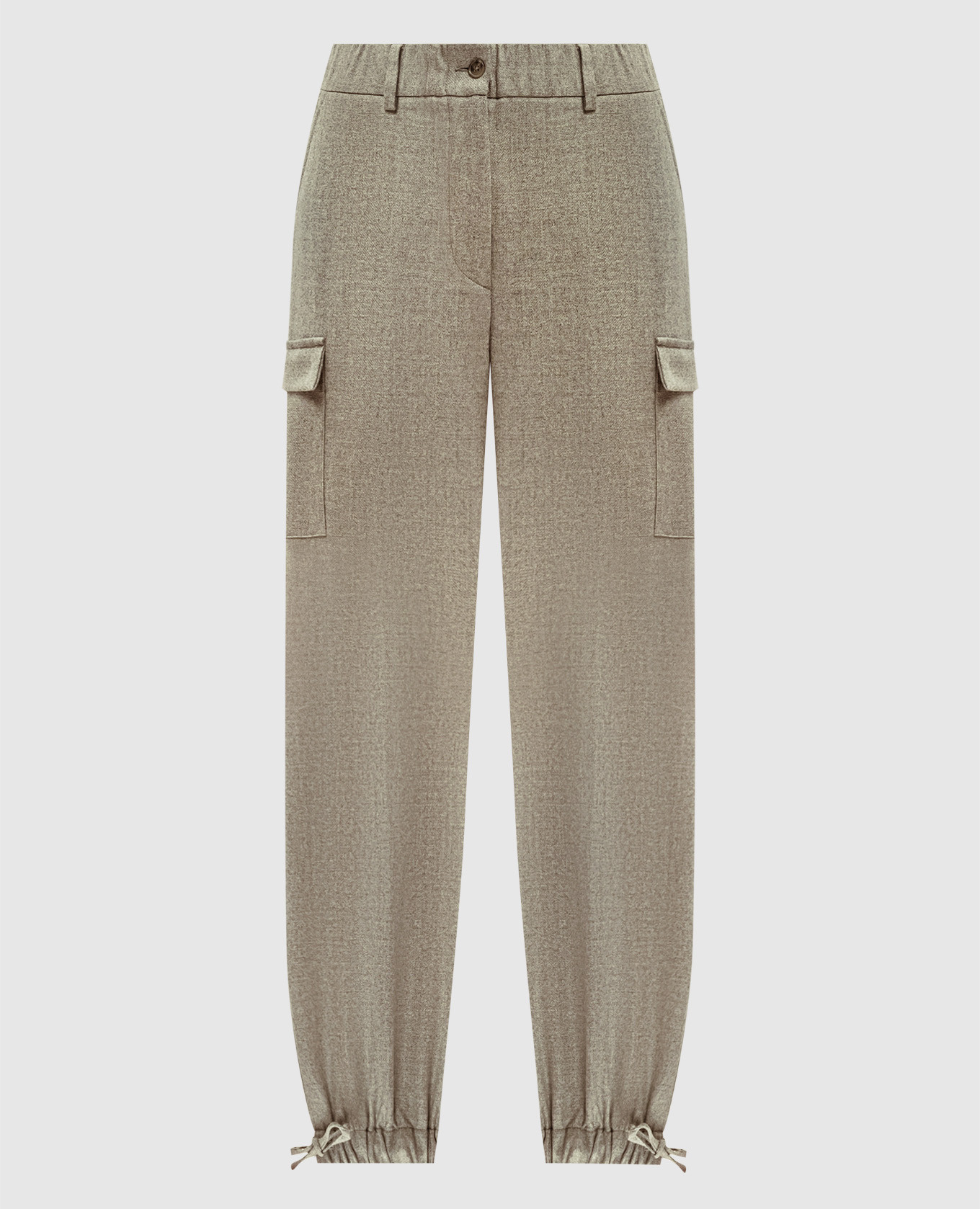 

Beige wool cargo pants Enrico Mandelli, Бежевый