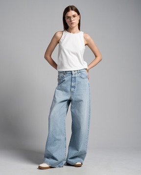 Max Mara Sportmax White EDICOLA top with crystal EDICOLA