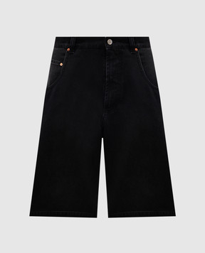 Vetements Black distressed denim shorts UH76DP125B2