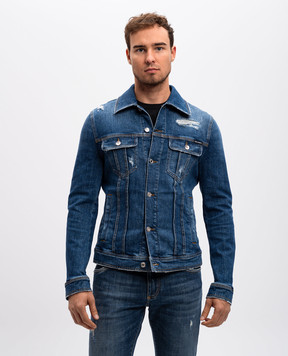 Dolce&Gabbana Blue denim jacket with slits G9VZ8DG8LN5