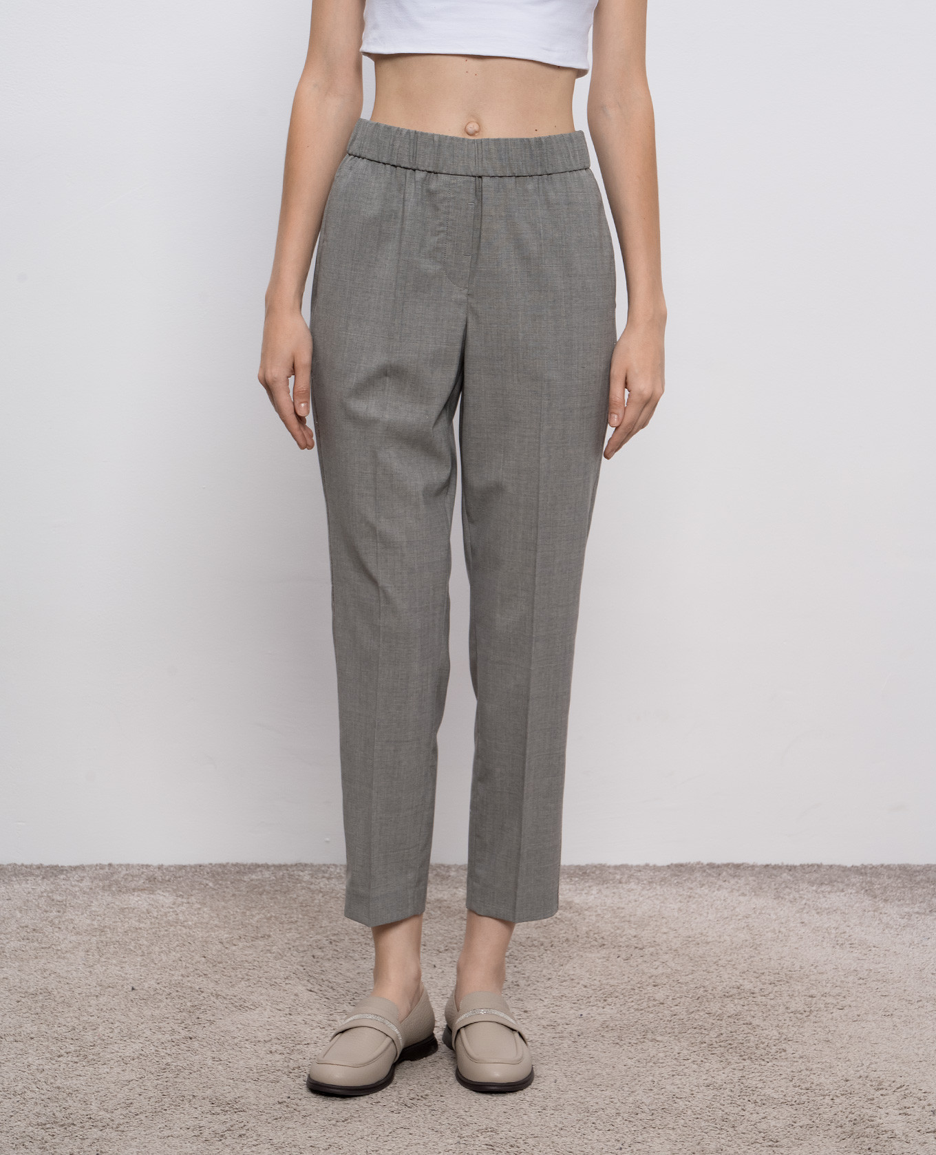 

Gray wool pants Peserico, Grey