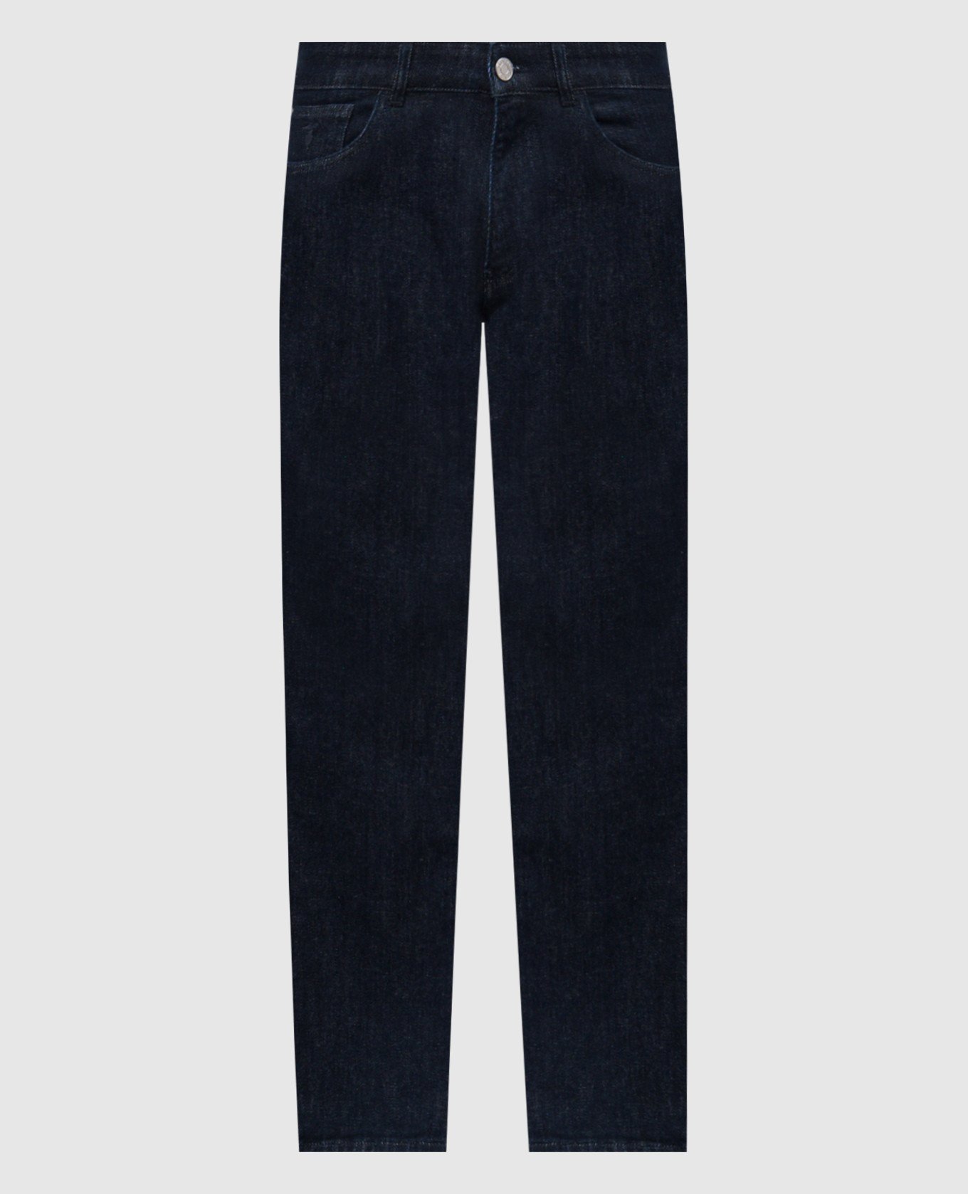 Blue jeans with logo patch Trussardi