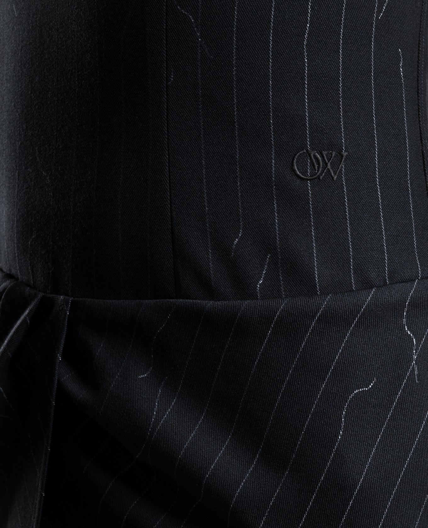 Gray dress with striped wool Off-White 5