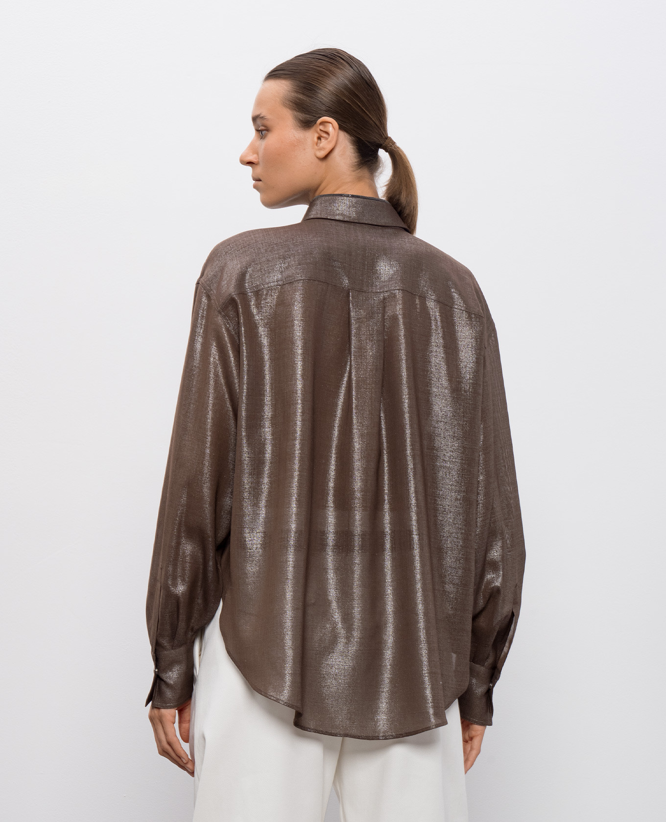 

Brown blouse with wool Brunello Cucinelli