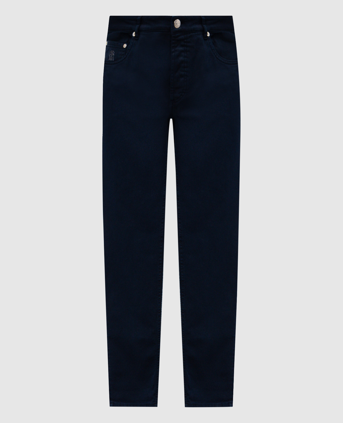 Blue jeans with logo emblem Brunello Cucinelli