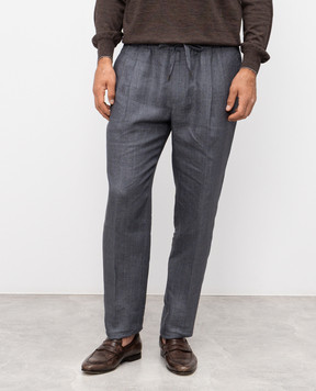 Dolce&Gabbana Gray linen pants GP12QZFU4MF