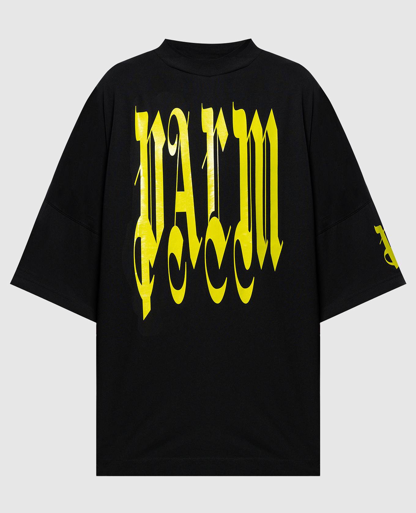 

Black t-shirt with logo print Palm Angels, Черный