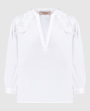 Twinset White shirt with lace 241TT2283