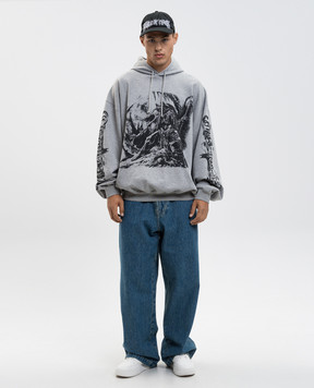 Vetements Blue jeans with logo patch UH76DP250VB