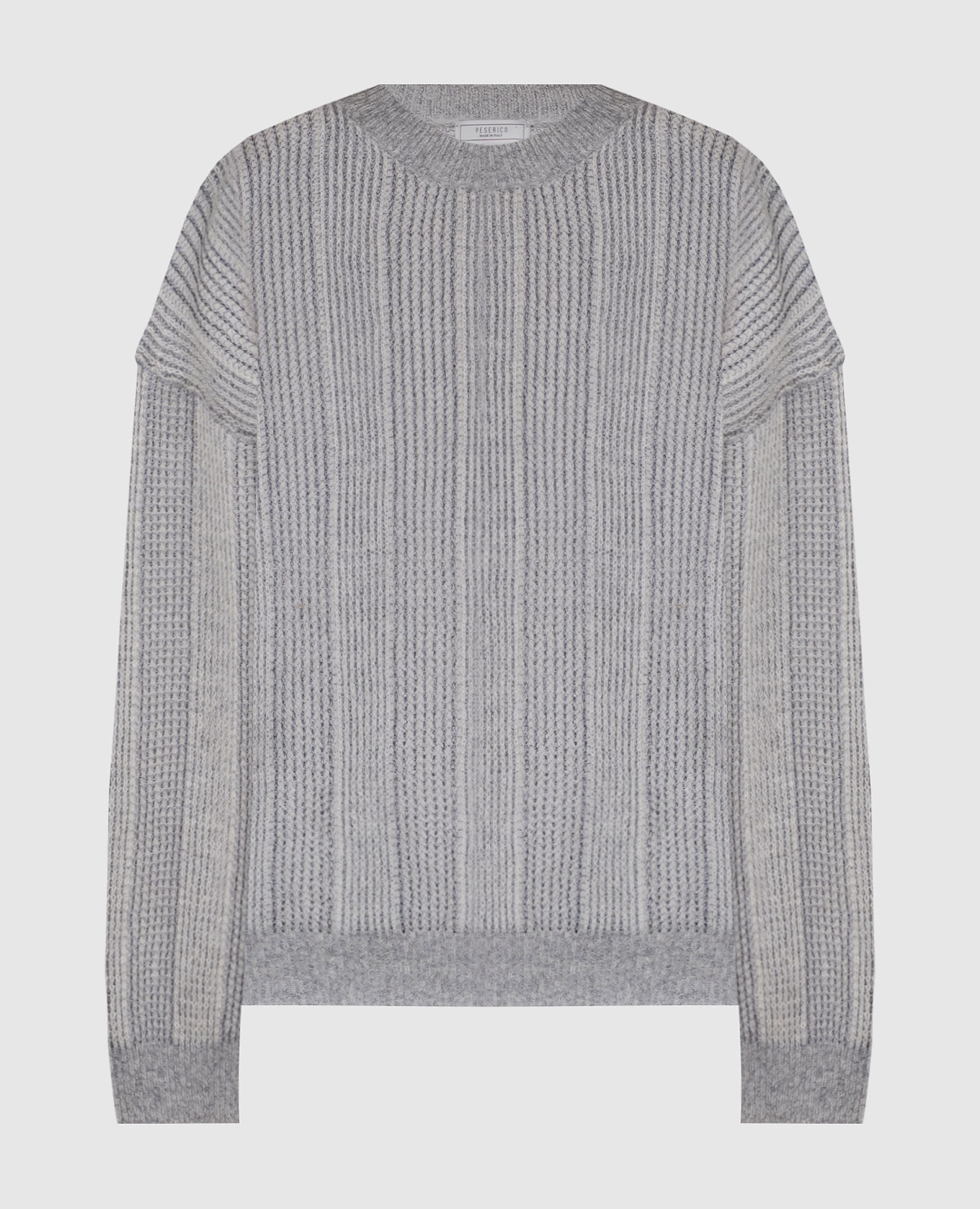 Gray striped alpaca sweater Peserico